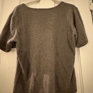 Apostrophe Heather Gray Cashmere Top